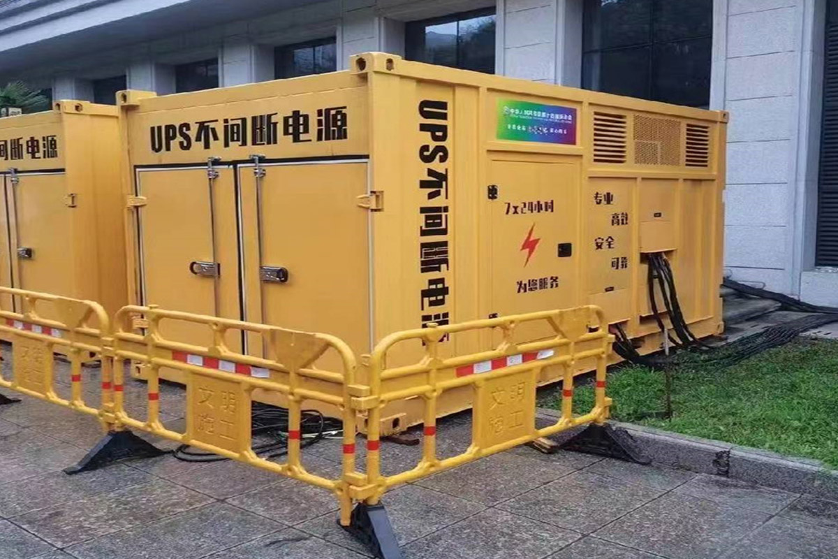 济阳发电机租赁施工现场