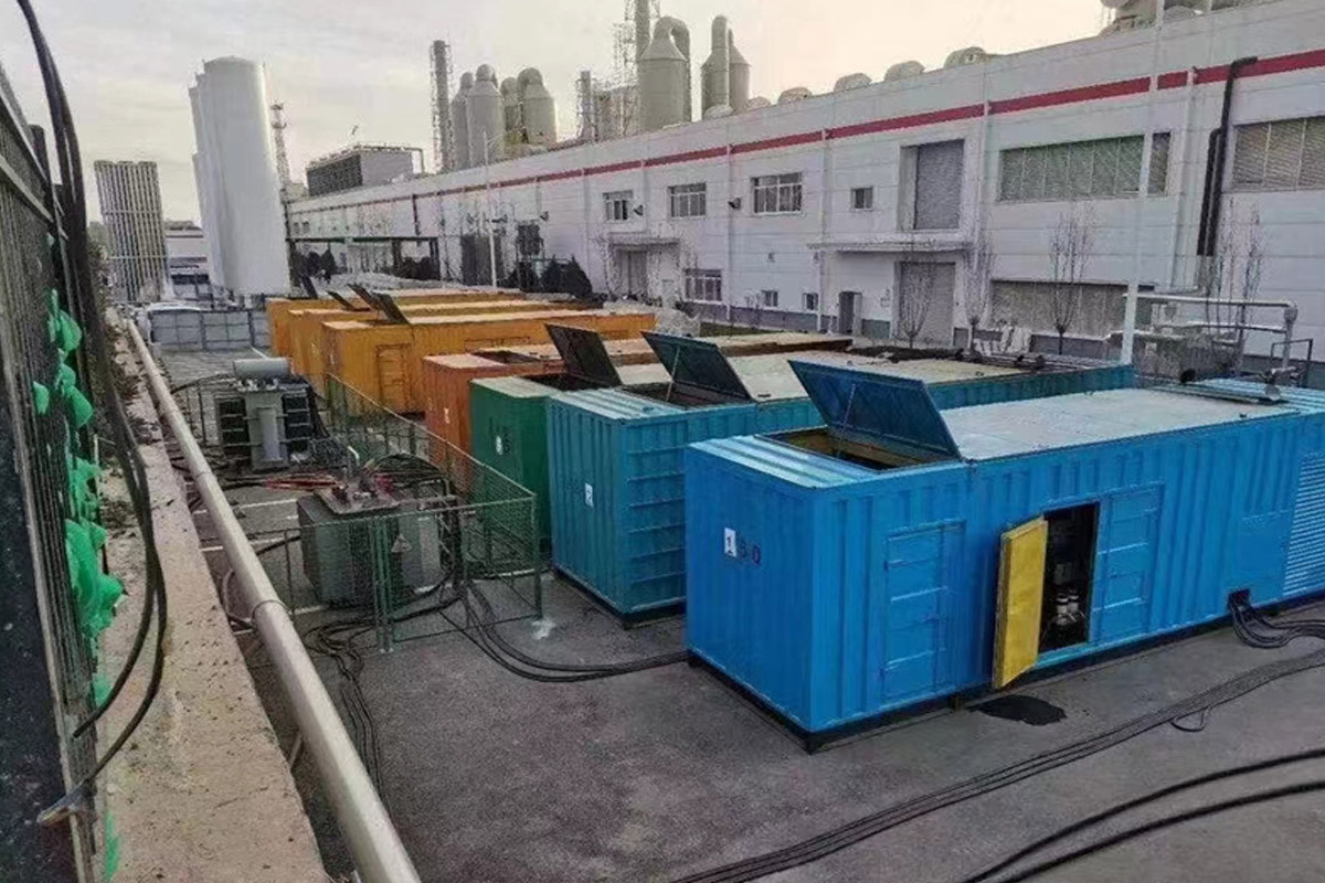 济阳发电机租赁施工现场